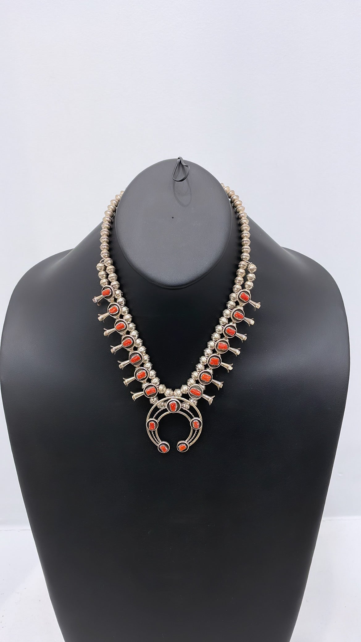 Woman’s Squash Blossom Set w/ Natural Red Corral